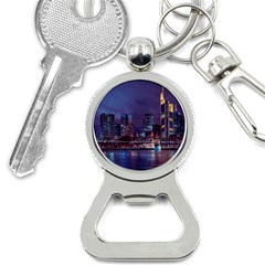 Frankfurt City Skyline Skyscraper Bottle Opener Key Chain by Sarkoni