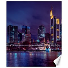 Frankfurt City Skyline Skyscraper Canvas 8  X 10  by Sarkoni