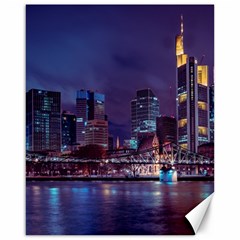 Frankfurt City Skyline Skyscraper Canvas 16  X 20 