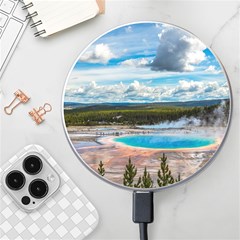 Mountains Trail Forest Yellowstone Wireless Fast Charger(white) by Sarkoni