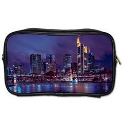 Frankfurt City Skyline Skyscraper Toiletries Bag (two Sides) by Sarkoni