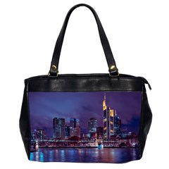 Frankfurt City Skyline Skyscraper Oversize Office Handbag (2 Sides) by Sarkoni