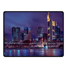 Frankfurt City Skyline Skyscraper Fleece Blanket (small) by Sarkoni