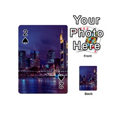 Frankfurt City Skyline Skyscraper Playing Cards 54 Designs (mini) by Sarkoni