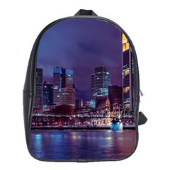 Frankfurt City Skyline Skyscraper School Bag (xl) by Sarkoni