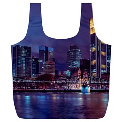 Frankfurt City Skyline Skyscraper Full Print Recycle Bag (xl) by Sarkoni