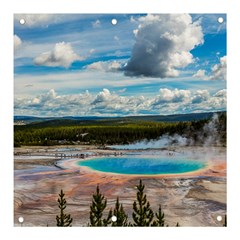 Mountains Trail Forest Yellowstone Banner And Sign 3  X 3  by Sarkoni