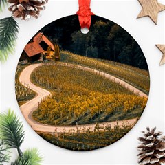 Vineyard Agriculture Farm Autumn Ornament (round) by Sarkoni