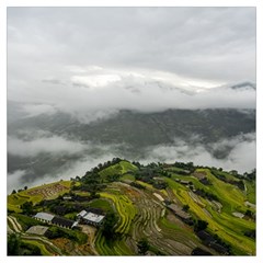 Residential Paddy Field Step Cloud Lightweight Scarf 