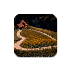 Vineyard Agriculture Farm Autumn Rubber Coaster (square) by Sarkoni