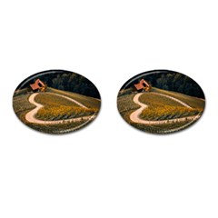 Vineyard Agriculture Farm Autumn Cufflinks (oval) by Sarkoni