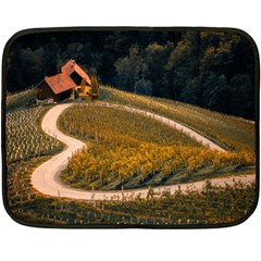 Vineyard Agriculture Farm Autumn Fleece Blanket (mini) by Sarkoni