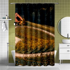 Vineyard Agriculture Farm Autumn Shower Curtain 48  X 72  (small)  by Sarkoni