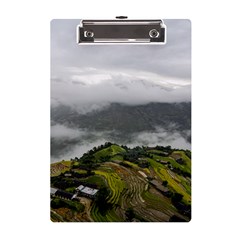 Residential Paddy Field Step Cloud A5 Acrylic Clipboard by Sarkoni