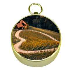 Vineyard Agriculture Farm Autumn Gold Compasses by Sarkoni