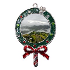 Residential Paddy Field Step Cloud Metal X mas Lollipop With Crystal Ornament by Sarkoni