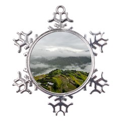 Residential Paddy Field Step Cloud Metal Large Snowflake Ornament by Sarkoni