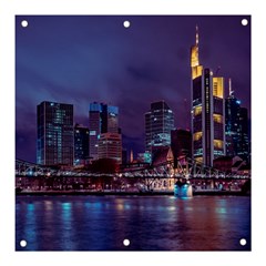 Frankfurt City Skyline Skyscraper Banner And Sign 3  X 3  by Sarkoni