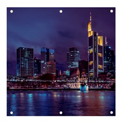 Frankfurt City Skyline Skyscraper Banner And Sign 4  X 4  by Sarkoni