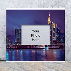 Frankfurt City Skyline Skyscraper White Wall Photo Frame 5  X 7  by Sarkoni