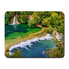 River Waterfall Small Mousepad by Sarkoni