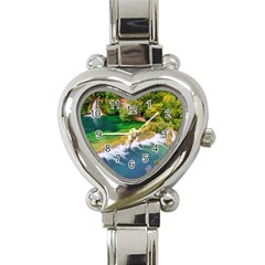 River Waterfall Heart Italian Charm Watch by Sarkoni