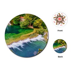 River Waterfall Playing Cards Single Design (round) by Sarkoni