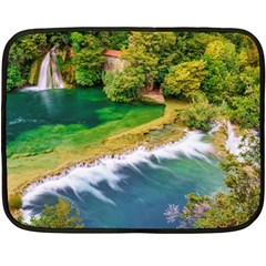 River Waterfall Fleece Blanket (mini) by Sarkoni