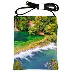 River Waterfall Shoulder Sling Bag by Sarkoni