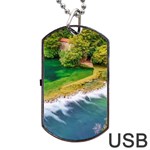 River Waterfall Dog Tag USB Flash (Two Sides) Front