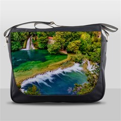 River Waterfall Messenger Bag by Sarkoni