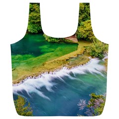 River Waterfall Full Print Recycle Bag (xl) by Sarkoni