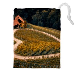 Vineyard Agriculture Farm Autumn Drawstring Pouch (4xl) by Sarkoni