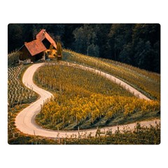 Vineyard Agriculture Farm Autumn Premium Plush Fleece Blanket (large) by Sarkoni