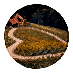 Vineyard Agriculture Farm Autumn Round Glass Fridge Magnet (4 Pack) by Sarkoni