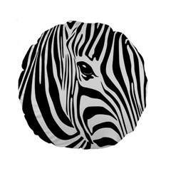 Animal Cute Pattern Art Zebra Standard 15  Premium Round Cushions by Amaryn4rt