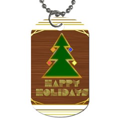 Art Deco Holiday Card Dog Tag (two Sides)