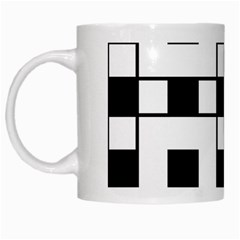 Black And White Pattern White Mug