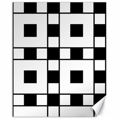 Black And White Pattern Canvas 16  X 20 