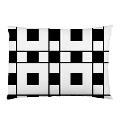 Black And White Pattern Pillow Case by Amaryn4rt