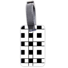 Black And White Pattern Luggage Tag (two Sides) by Amaryn4rt