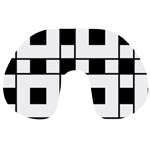 Black And White Pattern Travel Neck Pillow Front