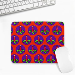 Christmas Candles Seamless Pattern Small Mousepad by Amaryn4rt