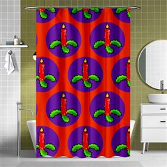 Christmas Candles Seamless Pattern Shower Curtain 48  X 72  (small)  by Amaryn4rt