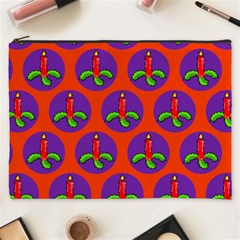 Christmas Candles Seamless Pattern Cosmetic Bag (xxxl) by Amaryn4rt