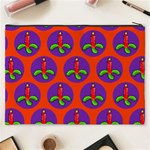 Christmas Candles Seamless Pattern Cosmetic Bag (XXXL) Back