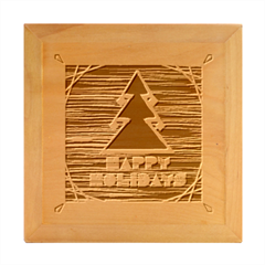 Art Deco Holiday Card Wood Photo Frame Cube by Amaryn4rt