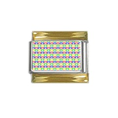 Colorful Seamless Pattern Gold Trim Italian Charm (9mm) by Amaryn4rt