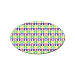 Colorful Seamless Pattern Sticker Oval (10 pack) Front