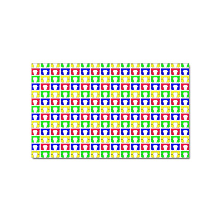 Colorful Seamless Pattern Sticker Rectangular (10 pack)